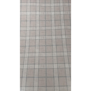 Hule con muletón beige/azul de cuadros. - Imagen 1